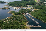 Karlshamn Vägga og Svanevik lystbådehavne, Karlshamnsfjorden, Blekinge skærgård, Østersøen
