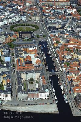 Kvarteret omkring Nyhavn og Kgs. Nytorv fotograferet fra luften 20090623<br><br>Foto: Arne Magnussen